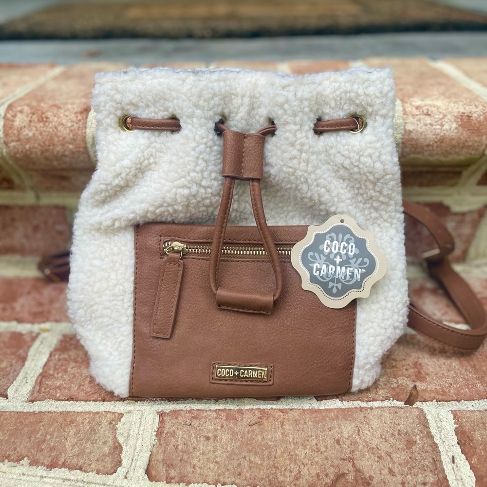 Coco + Carmen Brown and Cream Women's Bag NWT